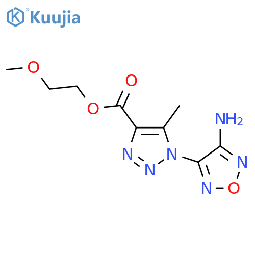 <br>1-(4-Amino-furazan-3-yl)-5-methyl-1H-[1,2,3]triazole-4-carboxylic acid 2-me thoxy-ethyl ester structure