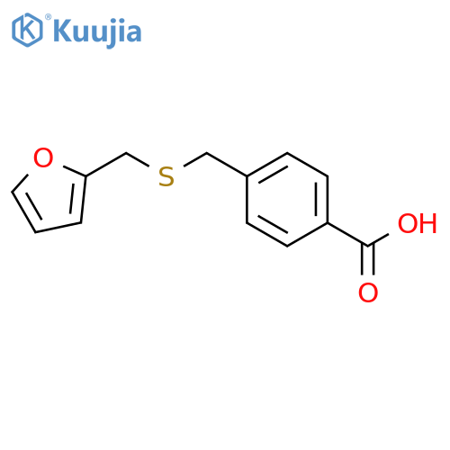 4-{(2-Furylmethyl)thiomethyl}benzoic acid structure