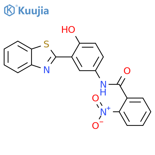 N-[3-(1,3-benzothiazol-2-yl)-4-hydroxyphenyl]-2-nitrobenzamide structure