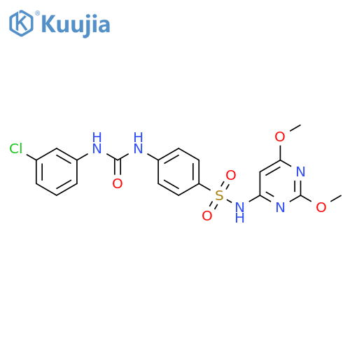 1-(3-chlorophenyl)-3-{4-(2,6-dimethoxypyrimidin-4-yl)sulfamoylphenyl}urea structure