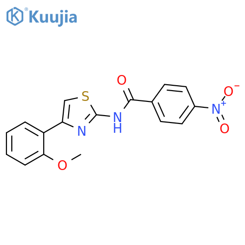 N-4-(2-methoxyphenyl)-1,3-thiazol-2-yl-4-nitrobenzamide structure