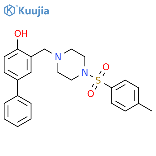3-{4-(4-methylbenzenesulfonyl)piperazin-1-ylmethyl}-1,1'-biphenyl-4-ol structure