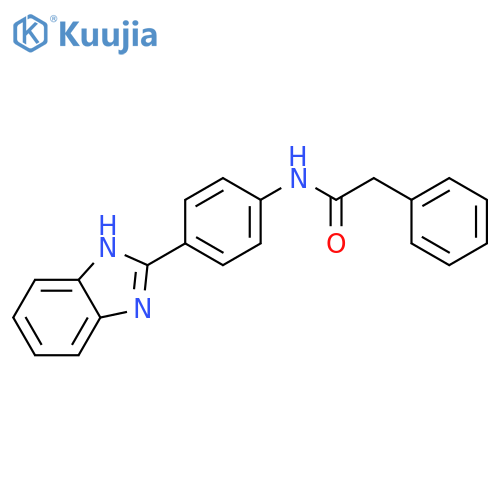 N-4-(1H-1,3-benzodiazol-2-yl)phenyl-2-phenylacetamide structure