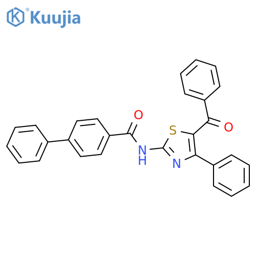 N-(5-benzoyl-4-phenyl-1,3-thiazol-2-yl)-1,1'-biphenyl-4-carboxamide structure