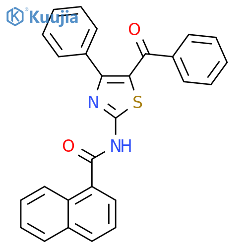 N-(5-benzoyl-4-phenyl-1,3-thiazol-2-yl)naphthalene-1-carboxamide structure