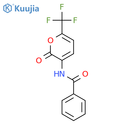 Benzamide, N-[2-oxo-6-(trifluoromethyl)-2H-pyran-3-yl]- structure