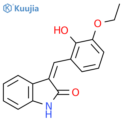 (3Z)-3-(3-ethoxy-2-hydroxyphenyl)methylidene-2,3-dihydro-1H-indol-2-one structure