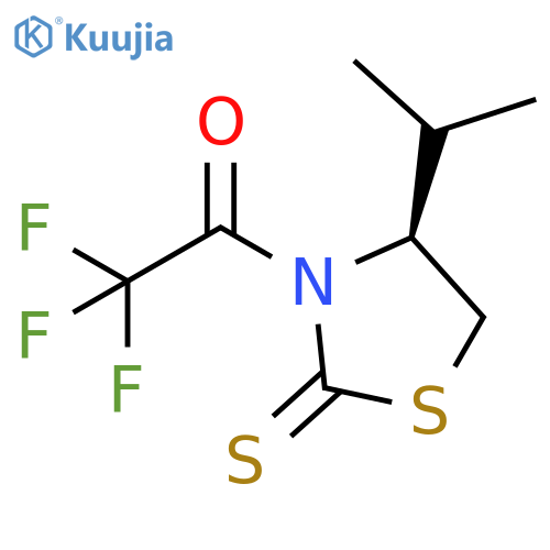 Ethanone, 2,2,2-trifluoro-1-[(4S)-4-(1-methylethyl)-2-thioxo-3-thiazolidinyl]- structure