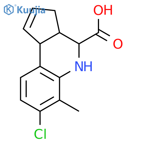 7-Chloro-6-methyl-3a,4,5,9b-tetrahydro-3h-cyclopentacquinoline-4-carboxylic acid structure