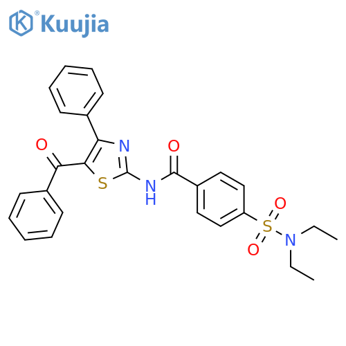 N-(5-benzoyl-4-phenyl-1,3-thiazol-2-yl)-4-(diethylsulfamoyl)benzamide structure