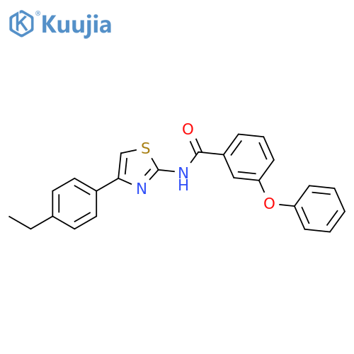 N-4-(4-ethylphenyl)-1,3-thiazol-2-yl-3-phenoxybenzamide structure