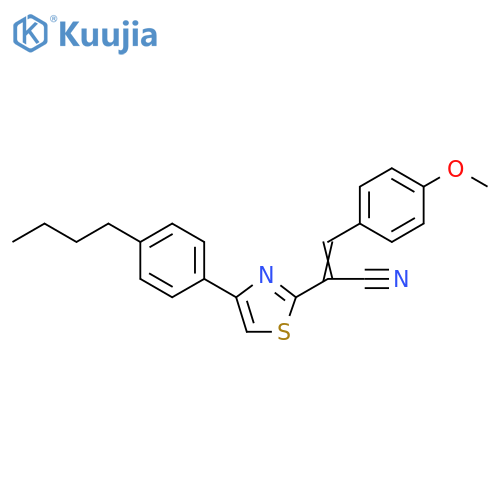 (2Z)-2-4-(4-butylphenyl)-1,3-thiazol-2-yl-3-(4-methoxyphenyl)prop-2-enenitrile structure