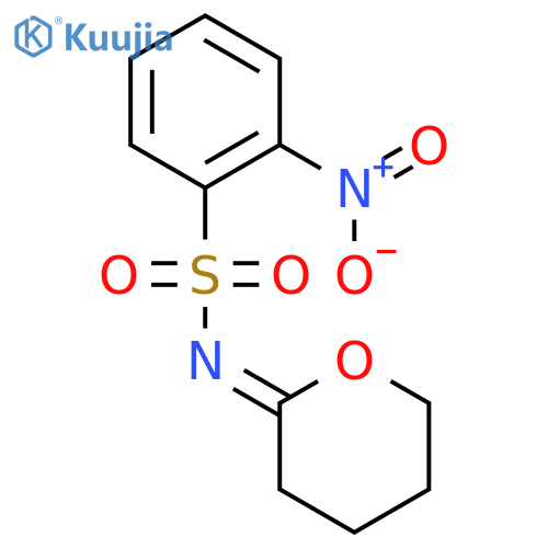 Benzenesulfonamide,2-nitro-N-(tetrahydro-2H-pyran-2-ylidene)- structure