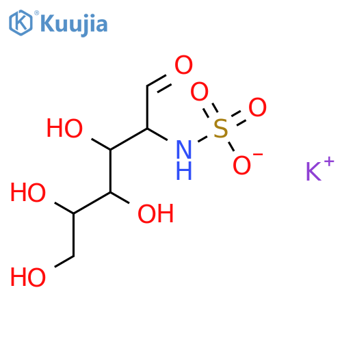 Potassium ((2R,3R,4S,5R)-3,4,5,6-tetrahydroxy-1-oxohexan-2-yl)sulfamate structure