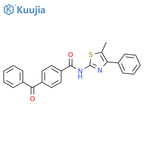 4-benzoyl-N-(5-methyl-4-phenyl-1,3-thiazol-2-yl)benzamide structure