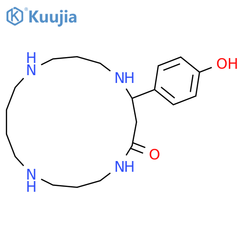 1,5,9,13-Tetraazacycloheptadecan-6-one, 8-(4-hydroxyphenyl)-, (8S)- structure