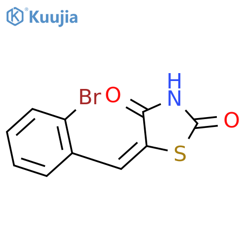(5E)-5-(2-bromophenyl)methylidene-1,3-thiazolidine-2,4-dione structure
