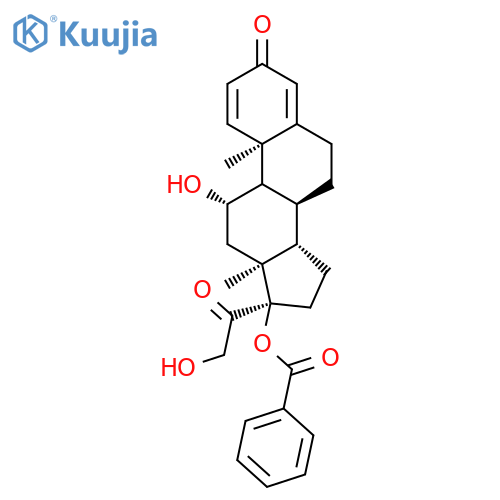 Pregna-1,4-diene-3,20-dione,17-(benzoyloxy)-11,21-dihydroxy-, (11b)- (9CI) structure