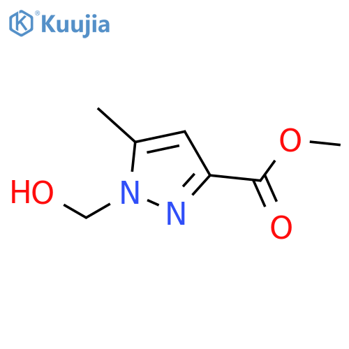 1-(hydroxymethyl)-5-methyl-1H-Pyrazole-3-carboxylic acid methyl ester structure
