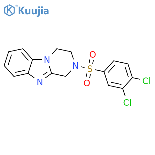 11-(3,4-dichlorobenzenesulfonyl)-1,8,11-triazatricyclo7.4.0.0^{2,7}trideca-2(7),3,5,8-tetraene structure