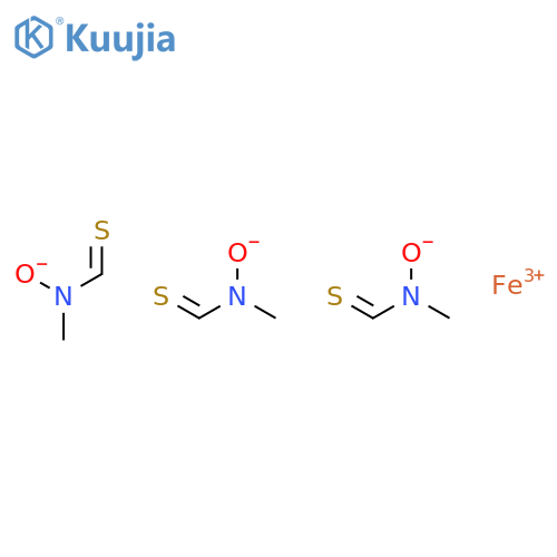 Iron, tris[N-(hydroxy-kO)-N-methylmethanethioamidato-kS]- structure