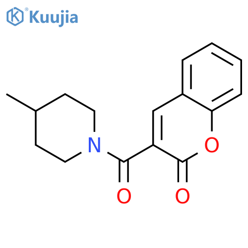3-(4-methylpiperidine-1-carbonyl)-2H-chromen-2-one structure
