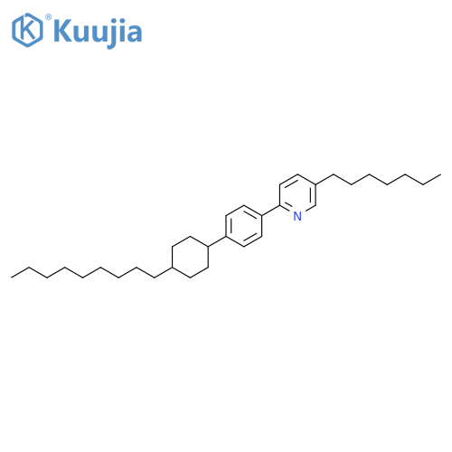 5-heptyl-2-4-(4-nonylcyclohexyl)phenylpyridine structure