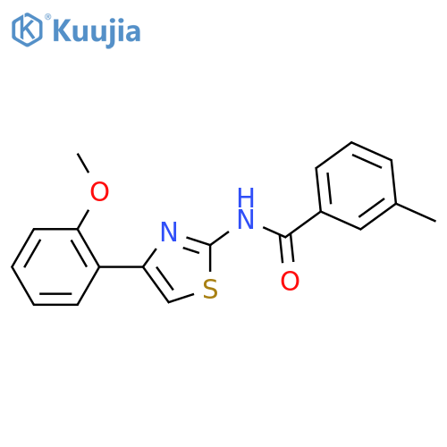 N-4-(2-methoxyphenyl)-1,3-thiazol-2-yl-3-methylbenzamide structure