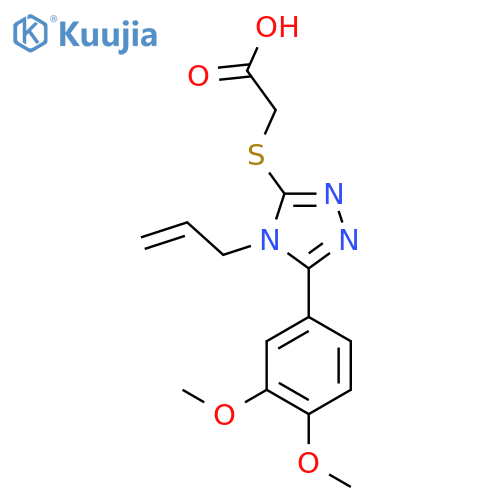 {[4-Allyl-5-(3,4-dimethoxyphenyl)-4H-1,2,4-triazol-3-yl]sulfanyl}acetic acid structure