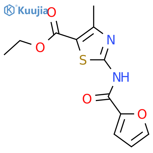 ethyl 2-(furan-2-amido)-4-methyl-1,3-thiazole-5-carboxylate structure