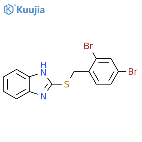 2-{(2,4-dibromophenyl)methylsulfanyl}-1H-1,3-benzodiazole structure