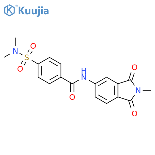 4-(dimethylsulfamoyl)-N-(2-methyl-1,3-dioxo-2,3-dihydro-1H-isoindol-5-yl)benzamide structure