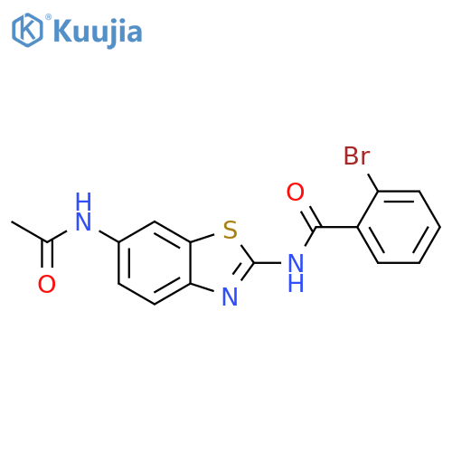 2-bromo-N-(6-acetamido-1,3-benzothiazol-2-yl)benzamide structure