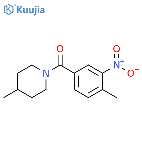 4-methyl-1-(4-methyl-3-nitrobenzoyl)piperidine structure