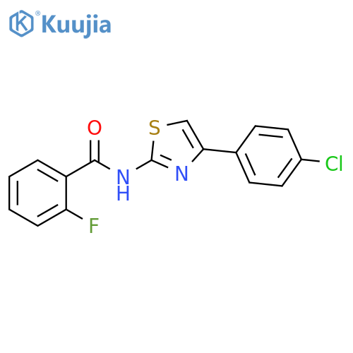 N-4-(4-chlorophenyl)-1,3-thiazol-2-yl-2-fluorobenzamide structure