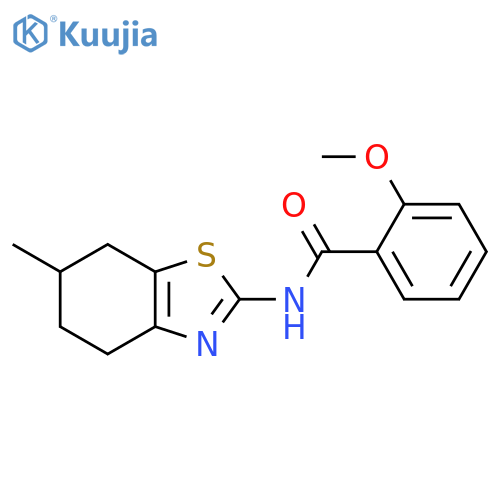 2-methoxy-N-(6-methyl-4,5,6,7-tetrahydro-1,3-benzothiazol-2-yl)benzamide structure