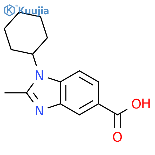 1-Cyclohexyl-2-methyl-1H-benzoimidazole-5-carboxylic Acid structure