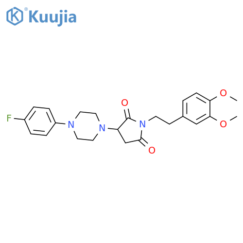 1-[2-(3,4-dimethoxyphenyl)ethyl]-3-[4-(4-fluorophenyl)piperazin-1-yl]pyrrolidine-2,5-dione structure
