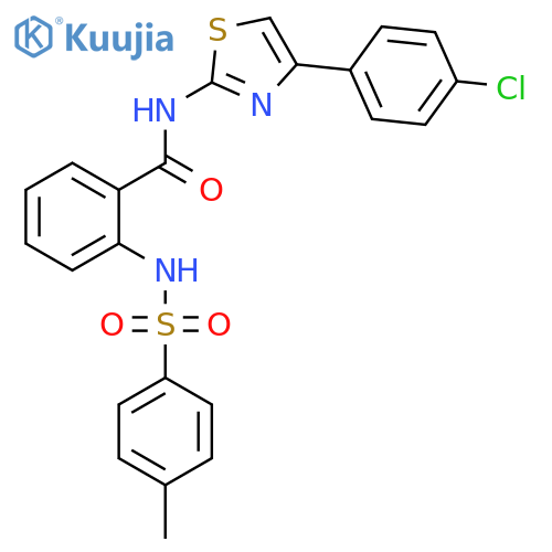 N-4-(4-chlorophenyl)-1,3-thiazol-2-yl-2-(4-methylbenzenesulfonamido)benzamide structure