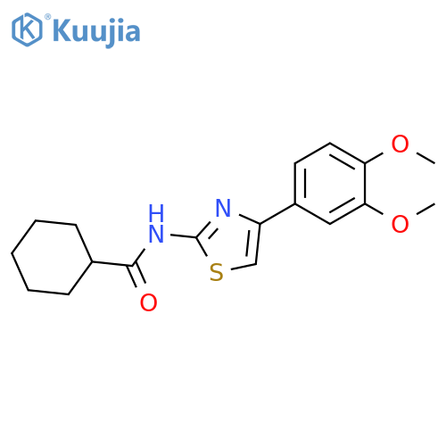 N-4-(3,4-dimethoxyphenyl)-1,3-thiazol-2-ylcyclohexanecarboxamide structure