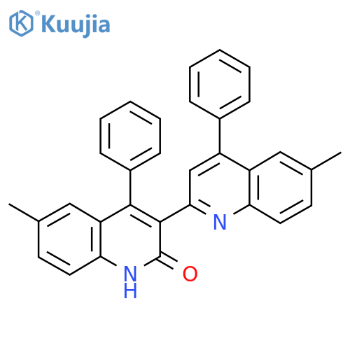 6,6'-dimethyl-4,4'-diphenyl-1',2'-dihydro-2,3'-biquinoline-2'-one structure