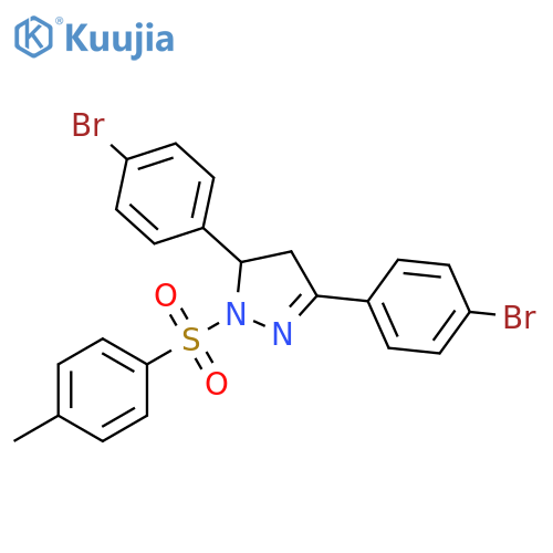 3,5-bis(4-bromophenyl)-1-(4-methylbenzenesulfonyl)-4,5-dihydro-1H-pyrazole structure