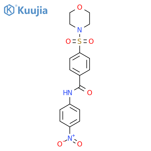 4-(morpholine-4-sulfonyl)-N-(4-nitrophenyl)benzamide structure