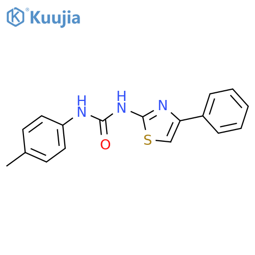1-(4-methylphenyl)-3-(4-phenyl-1,3-thiazol-2-yl)urea structure