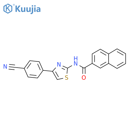N-4-(4-cyanophenyl)-1,3-thiazol-2-ylnaphthalene-2-carboxamide structure