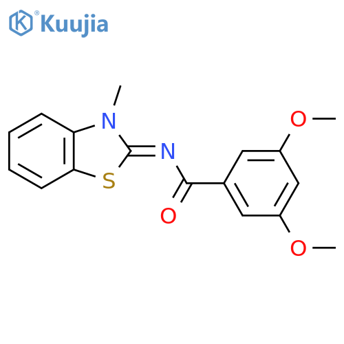 3,5-dimethoxy-N-[(2Z)-3-methyl-2,3-dihydro-1,3-benzothiazol-2-ylidene]benzamide structure