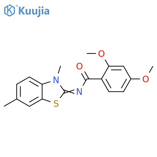 N-[(2E)-3,6-dimethyl-2,3-dihydro-1,3-benzothiazol-2-ylidene]-2,4-dimethoxybenzamide structure
