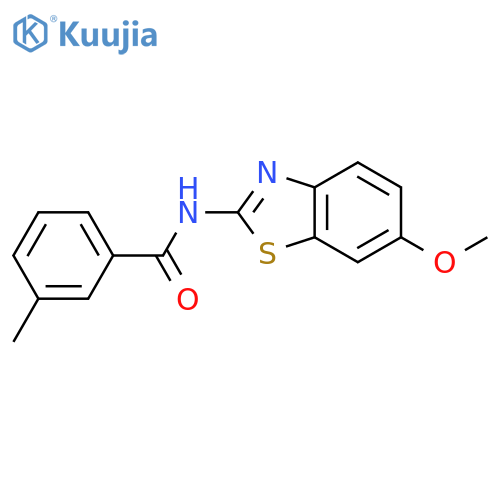 N-(6-methoxy-1,3-benzothiazol-2-yl)-3-methylbenzamide structure