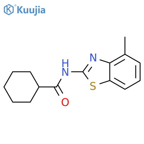 N-(4-methyl-1,3-benzothiazol-2-yl)cyclohexanecarboxamide structure