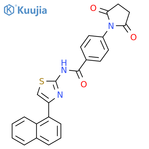 4-(2,5-dioxopyrrolidin-1-yl)-N-4-(naphthalen-1-yl)-1,3-thiazol-2-ylbenzamide structure